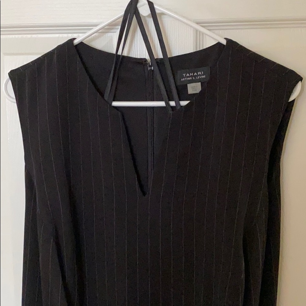 Pinstripe Tahari jumpsuit